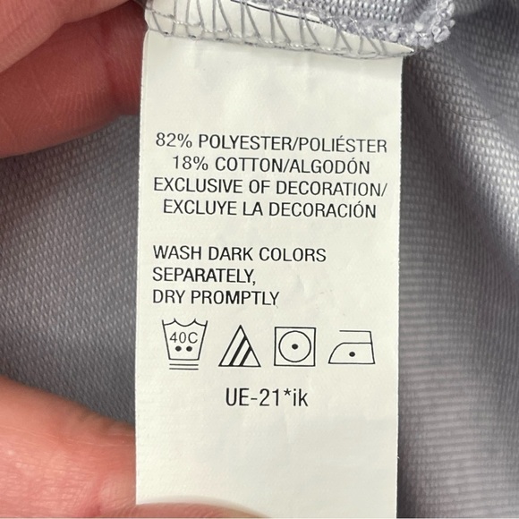 IZOD Mens Performance Three Button Polo Shirt Size XL Grey Short Sleeve - Picture 8 of 11